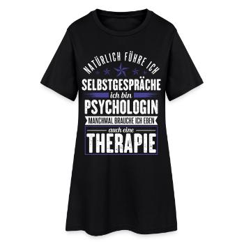 Psychologin Beruf Psychotherapeutin Geschenk - Frauen T-Shirt-Kleid - Schwarz - Vorne