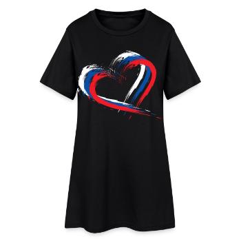 Slovaquie - Robe T-shirt Femme - noir - Devant