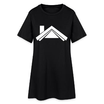 Maison toit blanc - Robe T-shirt Femme - noir - Devant