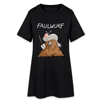 Fauler Maulwurf I Faulwurf Wortspiel I Chillen - Frauen T-Shirt-Kleid - Schwarz - Vorne