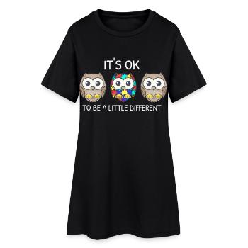 It’s ok to be different Hile Asperger Autisme - Robe T-shirt Femme - noir - Devant