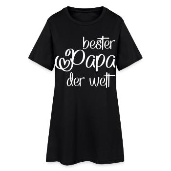 Papa - Frauen T-Shirt-Kleid - Schwarz - Vorne