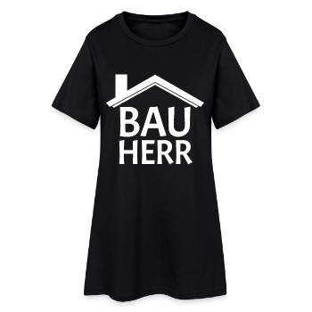 Bauherr Baumeister Hausbau Geschenk - Frauen T-Shirt-Kleid - Schwarz - Vorne