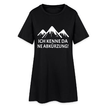 Ich kenn da ne Abkürzung - Frauen T-Shirt-Kleid - Schwarz - Vorne