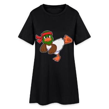 Ente Karate Kampfsport - Frauen T-Shirt-Kleid - Schwarz - Vorne