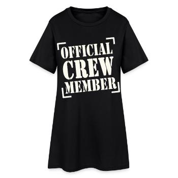 official crew member - Robe T-shirt Femme - noir - Devant
