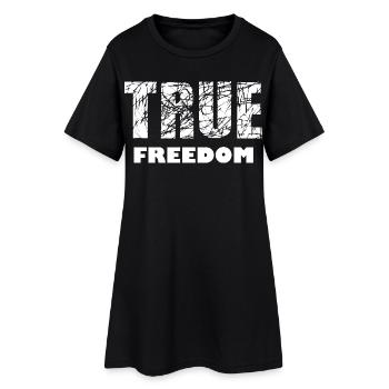 Liberté et paix - Robe T-shirt Femme - noir - Devant