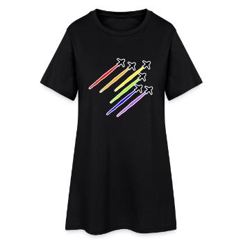 LGBT avion - Robe T-shirt Femme - noir - Devant