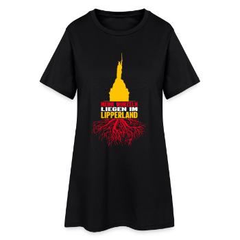 Lippe Lipperland Hermannsdenkmal Kreis Lippe - Frauen T-Shirt-Kleid - Schwarz - Vorne