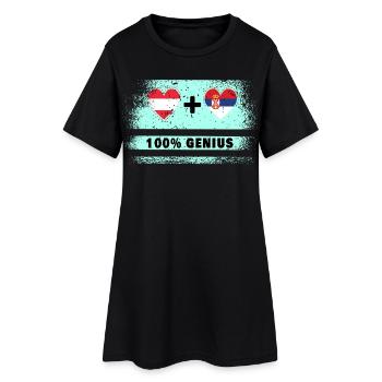 Autriche et Serbie 100 % Genial / Cadeau - Robe T-shirt Femme - noir - Devant