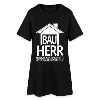 Bauherr Hausbau Baustelle - Frauen T-Shirt-Kleid - Schwarz - Vorne