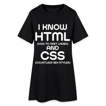 Ich kenne HTML und CSS - Frauen T-Shirt-Kleid - Schwarz - Vorne