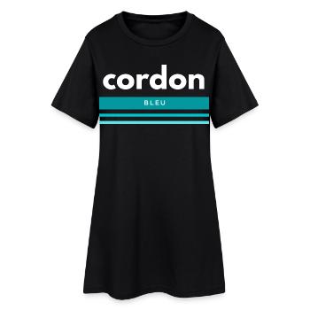 Cordon Bleu Funny Shirt Gift - Women’s T-Shirt Dress - black - Front
