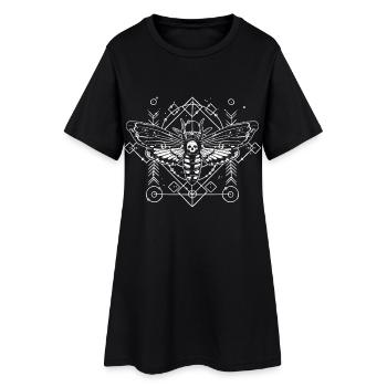 Skull Swarmer Tarot Occult Aesthetic Goth - Women’s T-Shirt Dress - black - Front