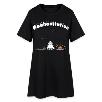Meditation - Frauen T-Shirt-Kleid - Schwarz - Vorne