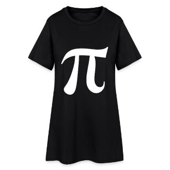 Pi sign white symbol - Women’s T-Shirt Dress - black - Front