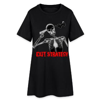 Mad crazy suicide suicide bizarre lol krass xray - Women’s T-Shirt Dress - black - Front