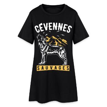 Cévennes Sauvages - Robe T-shirt Femme - noir - Devant