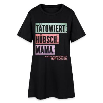 Hübsch Mama: Normale Mutter, nur cooler - Frauen T-Shirt-Kleid - Schwarz - Vorne