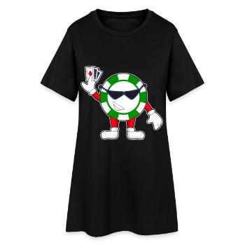 Poker Poker Jetons Cartes de poker - Robe T-shirt Femme - noir - Devant