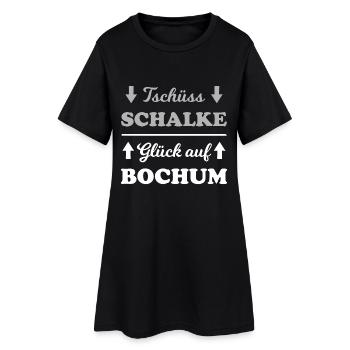 Aufstieg Bochum - Frauen T-Shirt-Kleid - Schwarz - Vorne
