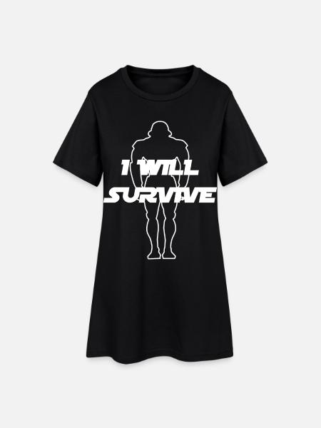 clone i will survive humour - Robe T-shirt Femme - noir