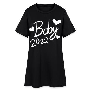 Bébé 2022 - Nouveau-Né 2022 - Robe T-shirt Femme - noir - Devant