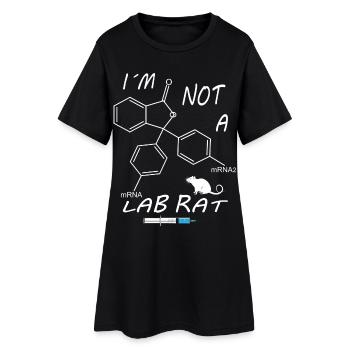 Je ne suis pas un labo de rat - Robe T-shirt Femme - noir - Devant
