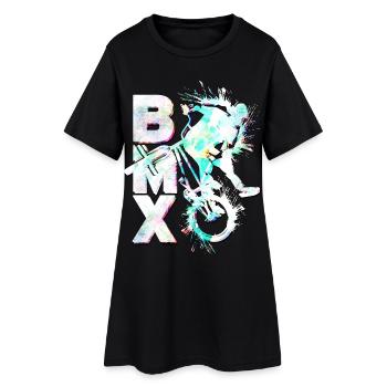 BMX vélo | BMX Cyclisme | Bmx Idée cadeau - Robe T-shirt Femme - noir - Devant