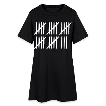 28 anniversaire liste-barres 28 ans - Robe T-shirt Femme - noir - Devant