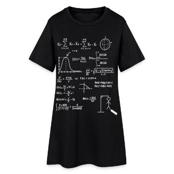 Mathématiques - Robe T-shirt Femme - noir - Devant