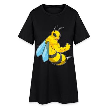 Bee Bodybuilder Sport de culturisme - Robe T-shirt Femme - noir - Devant