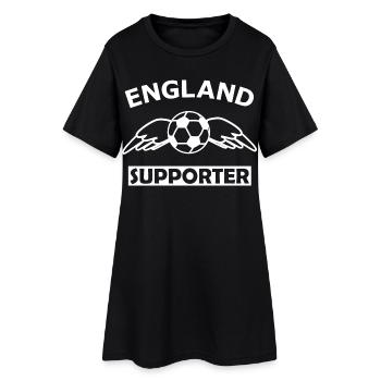 England Fußball Fan - Frauen T-Shirt-Kleid - Schwarz - Vorne