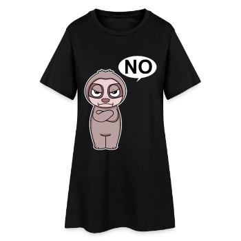 Sloth is annoyed and says no - Women’s T-Shirt Dress - black - Front