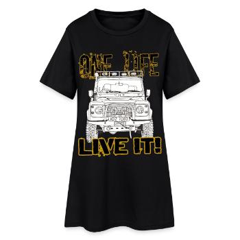 Defender one life live it - Robe T-shirt Femme - noir - Devant