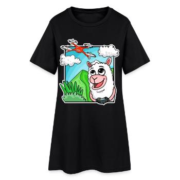 Drone Quadcopter Pilote drone Alpagas - Robe T-shirt Femme - noir - Devant