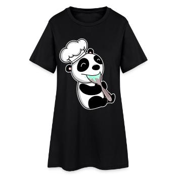 Boiling Baby Panda - Women’s T-Shirt Dress - black - Front