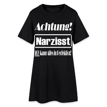 Narzisst, Perfektion, Selbstverliebt, Geschenkidee - Frauen T-Shirt-Kleid - Schwarz - Vorne