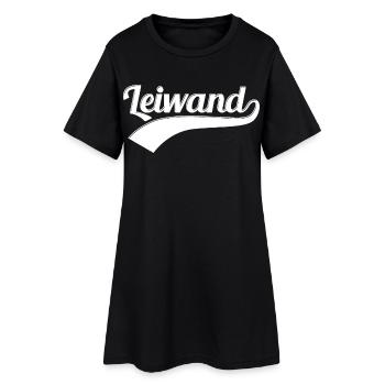 Leiwand Wiener Dialekt Großartig Toll Wienerisch - Frauen T-Shirt-Kleid - Schwarz - Vorne