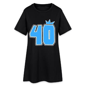 40 - Frauen T-Shirt-Kleid - Schwarz - Vorne