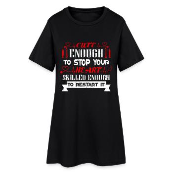 Drôle de cadeau de devis d’ambulancier paramédical pour l’infirmière de l’AIIC de l’EMT - Robe T-shirt Femme - noir - Devant