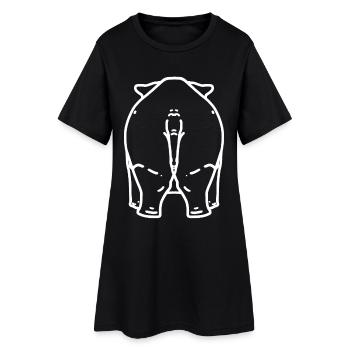 Fesses de rhinocéros - Robe T-shirt Femme - noir - Devant
