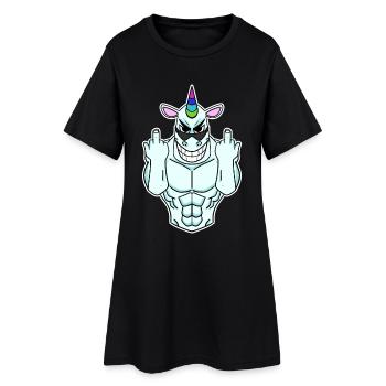 Licorne majeur - Robe T-shirt Femme - noir - Devant
