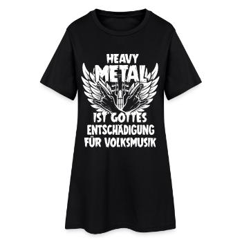 Heavy Metal Musik Geschenk - Frauen T-Shirt-Kleid - Schwarz - Vorne