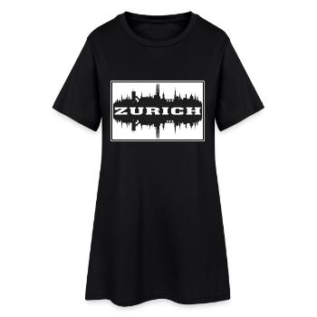 Zurich Suisse Voyage Souvenir Skyline Silhoue - Robe T-shirt Femme - noir - Devant