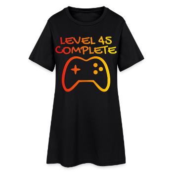45th Birthday Level 45 Complete - Women’s T-Shirt Dress - black - Front