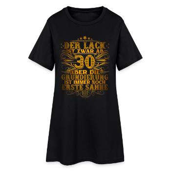 30. Geburtstag - Frauen T-Shirt-Kleid - Schwarz - Vorne