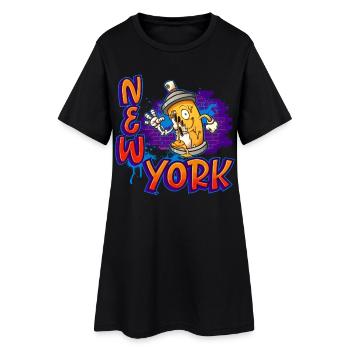 New York Graffiti - Robe T-shirt Femme - noir - Devant