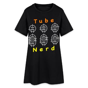 Tube à vide Nerd - Robe T-shirt Femme - noir - Devant