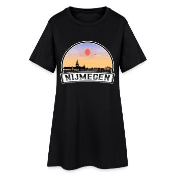 Nimègue Pays-Bas Skyline Vintage Sunset Voyage - Robe T-shirt Femme - noir - Devant